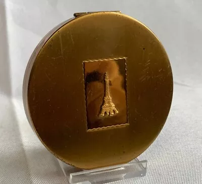 Vtg Sabor Paris Mirrored Make-Up Compact Loose Powder Box Made In France • £28.88