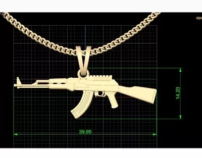 AK-47 Gun Pendant Wax Patterns For Lost Wax Casting Jewelry • £10