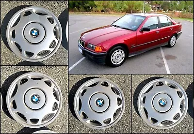 4x BMW E36 3 Series Genuine 15  Wheel Covers Hub Caps 36131180 • $60