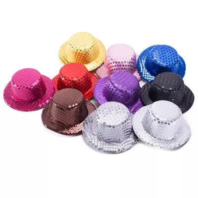 5pcs SEQUIN MINI TOP HATS Millinery Craft Making Fascinator Alligator Clips A008 • $20.89