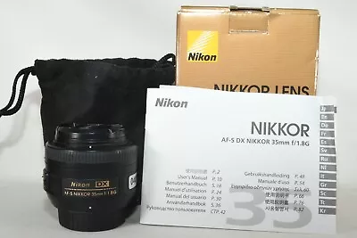 Nikon AF-S NIKKOR 35mm F/1.8G DX Lens Good Used Condition W/ Original Package • $249