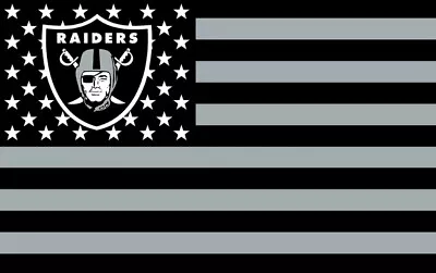 2 Las Vegas Raiders Stars & Stripes Flag Vinyl Stickers 5x3.5 Oakland Decal • $4