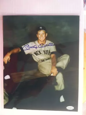 Signed Mickey Mantle 8x10 Color Photo W/coa * • $49.99