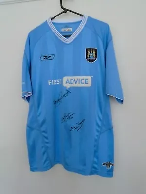 Manchester City Signed  Football Shirt By Reebok  Seasons - 2003/04 -size Large • £30