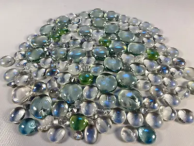 Large Lot 65 Plus Round Glass PEBBLES: Stones Beads Flat Clear Vase Fillers • $9.99