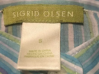 Designer Women’s Blouse Shirt By Sigrid Olsen Women’s S Very Nice Mint Condition • $20