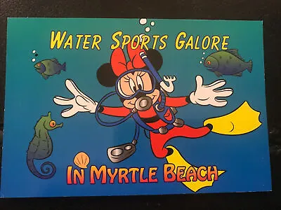 Postcard Unposted Disney Myrtle Beach S.c. Minnie Mouse Goes Scuba Diving • $2.50