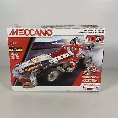 Meccano 10in1 Racing Vehicles STEM Model Building Kit Level 2 New (Damaged Box) • £13.99