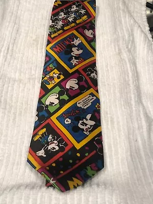 Vintage Disney Cervantes Mickey Mouse Tie 100% Silk • $5