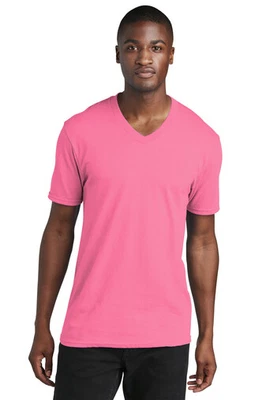 $9.06 • Buy PC54V Port & Company Mens 5.4-oz 100% Cotton Shoulder Taped V Neck T Shirt S-4XL