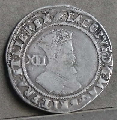 £275 • Buy James I Silver Shilling, 4th Bust, Mint Mark Scallop, 1606-7. 5.86g. AVF