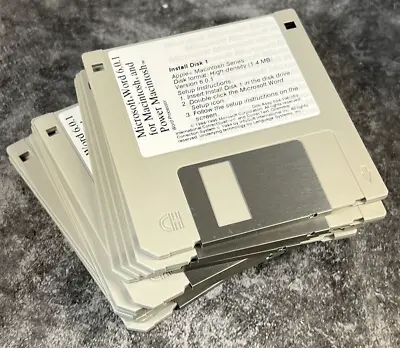 Microsoft Word Version 6.0.1 For The Macintosh And Power Mac 13 Floppy Disks • $27.97