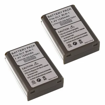 2 X Battery For Olympus BLN-1 | OM-D E-M1 E-M5 E-M5 II Pen E-P5 HLD-6 • $28.59