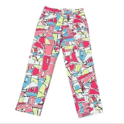 $30 • Buy Talbots Color Block Casual Crop Pants Size 4