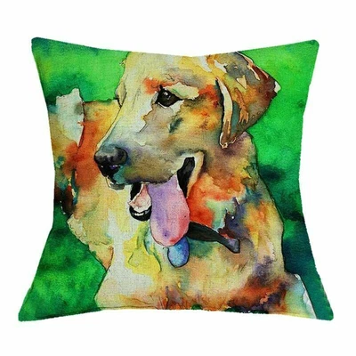 £5.65 • Buy Printed Oil Dog Schnauzer Dachshund Cushion Cover Home Decor Linen Case Pillow