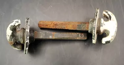 Lot Of 2 Vintage Thumb Turn Knob Lever Door Lock Deadbolt Handle - Cast Iron • $25