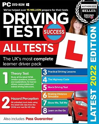 £6.45 • Buy Driving Theory Test Success All Tests And Hazard Perception PC DVD 2022 Version