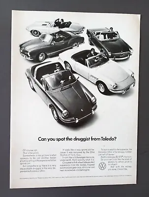 1969 VW Volkswagen Karmann Ghia Original Ad Print Advertisement • $12.95