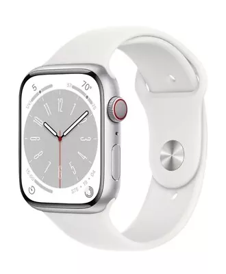 Apple Watch Series 8 [GPS + Cellular 45mm] Smart Watch W/ Silver Aluminum Case • $399.99