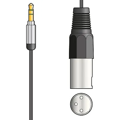 Chord Quality XLR 3-Pin Male To Mini 35 Mm Cable For PC Headphone Mixer MIC • £6.42