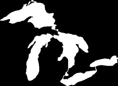 Great Lakes Die Cut Window Sticker Decal WHITE (State Of Michigan)  • $3.68