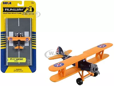 Boeing-stearman Model 75 Pt-17 Kaydet Aircraft  Usaf  Diecast By Runway24 Rw210 • $7.99