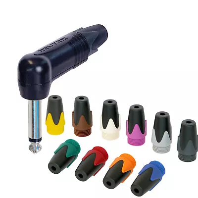 £4.77 • Buy Neutrik Mono Right Angle Jack Plug 1/4  6.35mm Black Silver Contact NP2RX-BAG TS