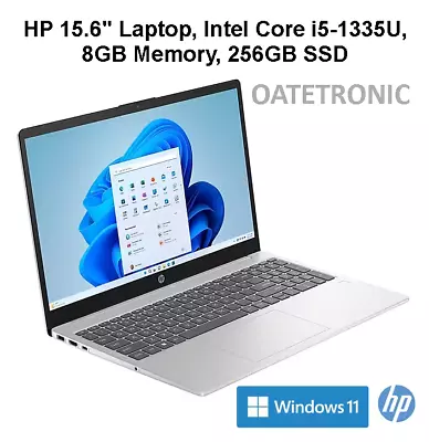 HP 15.6  Laptop Intel Core I5-1335U 8GB Memory 256GB SSD Wins 11 Home New • $459.99