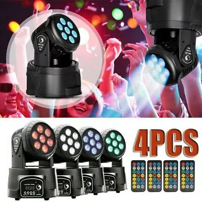 105W Moving Head Stage Lighting RGBW Wash 7LED DMX Mini Light DJ Disco Lights • $54.99