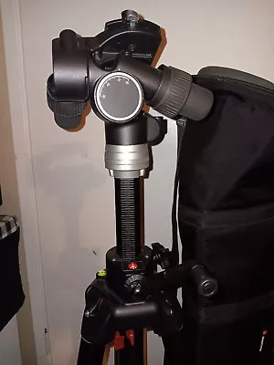 Manfrotto 405 3-way Geared Pan N Tilt Head W/ 410pl Plate 3251 Tripod Carry Bag • $1200