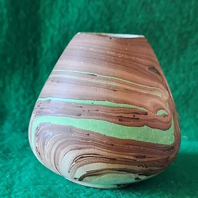 Garden Of The Gods Pottery Vase Nemadji Green Swirl • $14.99