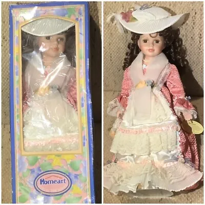 Hayley Homeart New In Box Porcelain Doll Bag & Stand 40cm Tall  Brown Eyes • $39.95