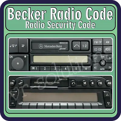 Becker Radio Code Original Vintage Tuner Mercedes Professional Bmw Business • $7.99