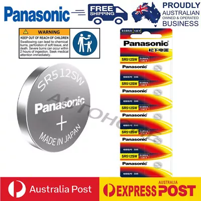 Genuine Panasonic Silver Oxide Watch Battery SR512SW (335)1.55V Made In Japan • $4.59