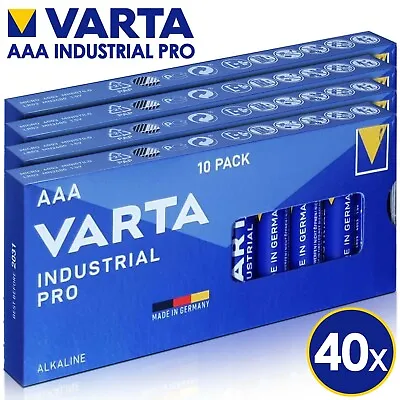 40x Varta AAA Industrial Alkaline Batteries LR03 MN2400 MICRO MINI - 06/2033 • £10.98