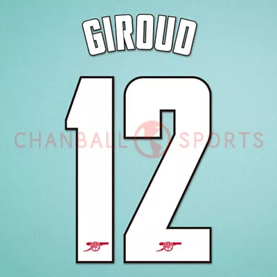 Giroud #12 2012-2013 Arsenal FA Cup/Capital One Cup Homekit Nameset Printing • £13.19