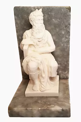 Vintage Michelangelo’s Horned Moses Marble Bookend Rome Souvenir Sculpture Italy • $59.99