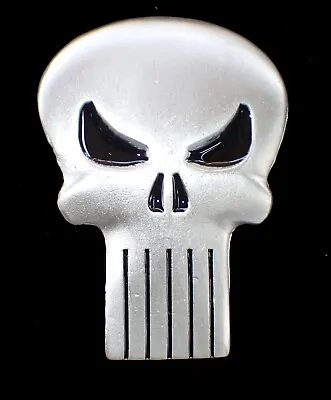 2005 Punisher Mask Logo Belt Buckle Pewter & Enamel Marvel Comics • $19.95