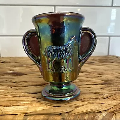 Lenox Imperial Amethyst Carnival Glass Miniature Sugar Bowl • $8.99