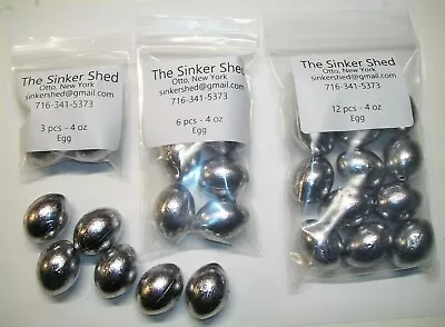 4 Oz Egg Slip Sinkers  - Quantity Of 3/6/12/25/50/100/240 - FREE SHIPPING • $15.99