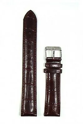 Original Miner Genuine Leather Strap Brown In Croco Look 20 Mm • $10.77