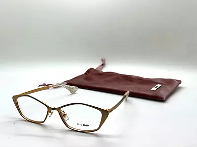 Miu Miu Vmu 53l Lad-101 Gold/silver Eyeglasses Optical  Frame 52-15-135mm Italy • $59.97