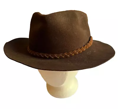 Hopkins Fifth Avenue Hat Mens Size XL Brown Wool Western Cowboy Outdoor USA Vtg • $34.99