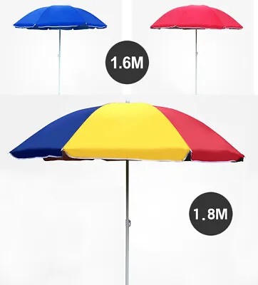 $48.58 • Buy Large Sun Shade Parasol Umbrella Tropic Garden Parasol UK 1.6m, 1.8m Diameter