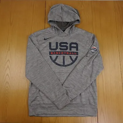 NIKE USA BASKETBALL HOODIE Small Gray Spotlight Sweatshirt Olympic Team Pullover • $80