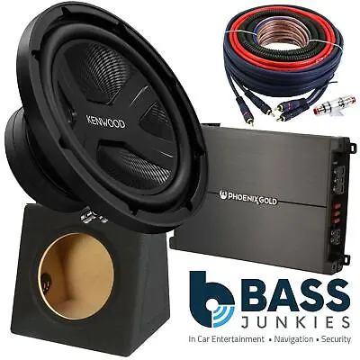 KENWOOD 12  2000 Watts Sub Phoenix Gold Amplifier Bass Box & Amp Kit • £279