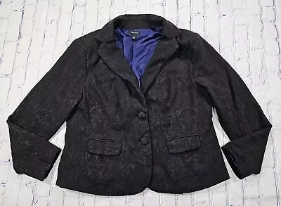 Torrid Black Lace Overlay Jacket Blazer Lined One Button WOMENS SIZE 2 • £23.73