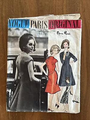 Nina Ricci Vogue Paris Original 1126 Vintage Pattern Size 12 Cut * • $9.99