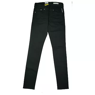 Meltin Pot Misfits Women's Jeans Trousers Skinny Fit Stretch Low S W28 L34 Black • $96.73