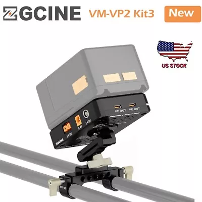 US ZGCINE VM-VP2 Kit3 V-Mount Lock Battery Plate Kit 15mm Rod Clamp For Camera • $79